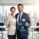 専門の担当者と連携